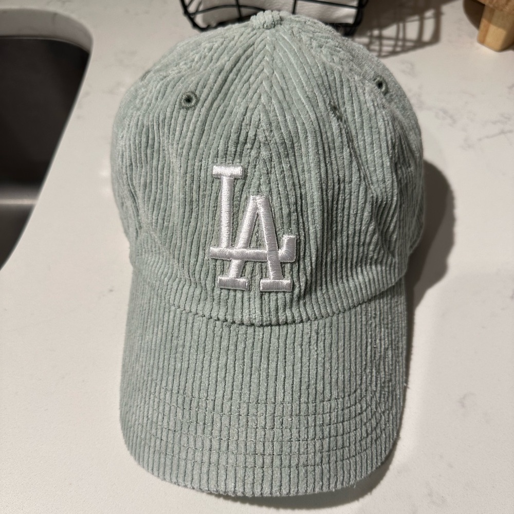 LA corduroy hat. Green/teal color, bought at Urban Outfitters